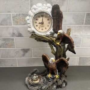 Vintage Bald Eagle Figurine CADONA 1999 Clock Swinging Eagle Pendulum